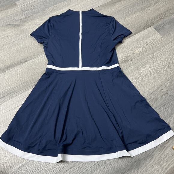 an original penguin women's veronica golf dress in navy with white piping small - Picture 5 of 6